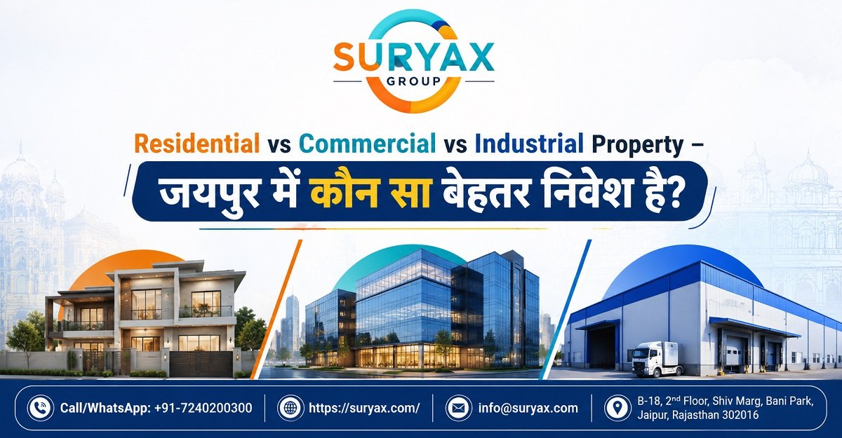 Residential vs Commercial vs Industrial Property – जयपुर-में-कौन-सा -बेहतर-निवेश-है